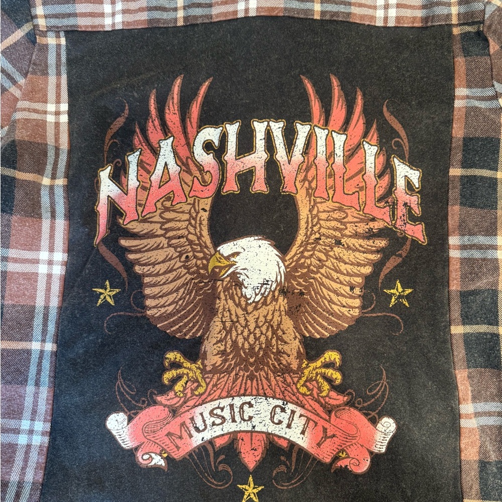 Altar'd State Nashville Long Sleeve Shirt Plaid NWT